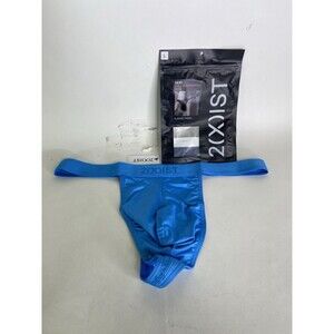 2xist Sexy Sliq Classic Thong Underwear Malibu Blue Mens Size L